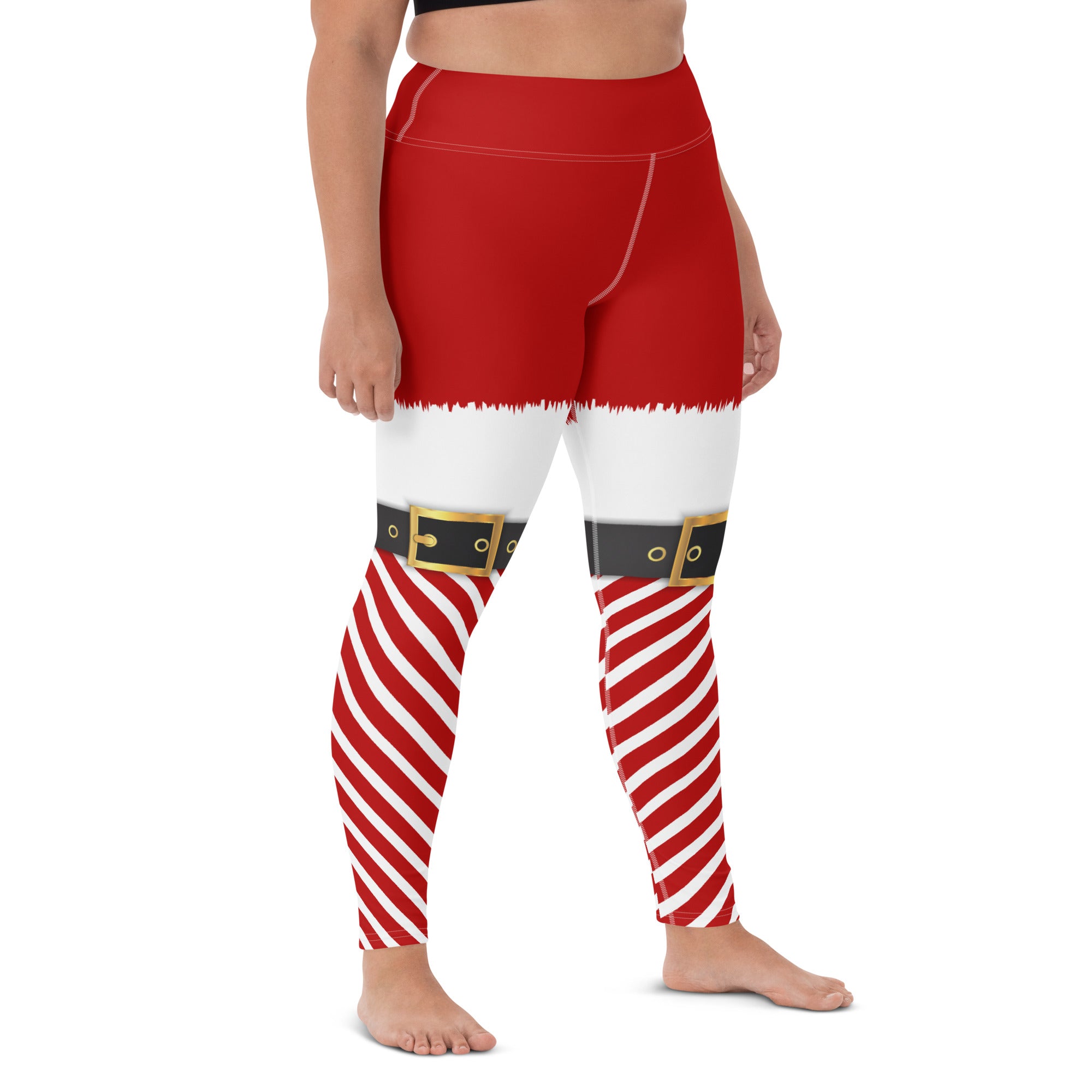 Santa Claus Belt Buckle Yoga Leggings